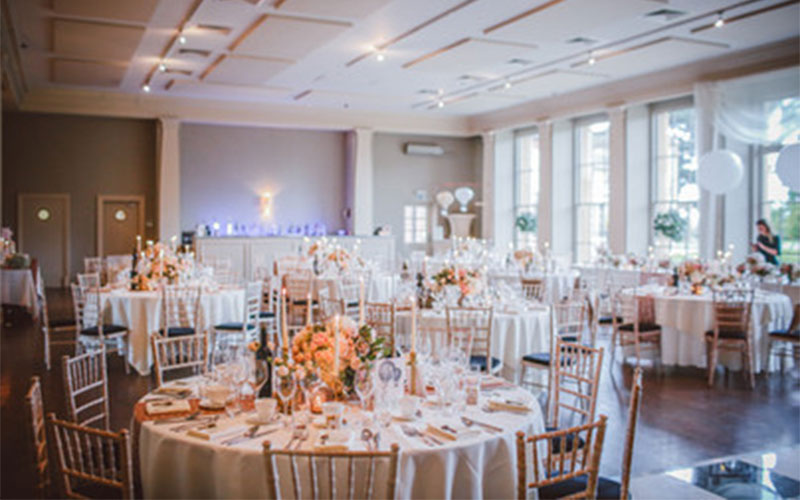 Indoor wedding reception